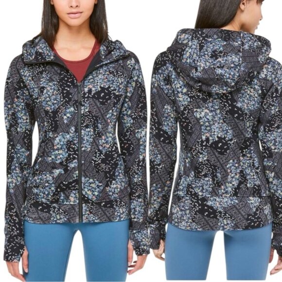 lululemon athletica Jackets & Blazers - Lululemon Scuba Hoodie Sz 6 Light Cotton Fleece Assemblage Alpine Multi
